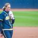 Michigan pitcher sophomore Sara Driesenga waits to throw the ball during the first inning of their game against Iowa at Alumni field Saturday, April 20.
Courtney Sacco I AnnArbor.com